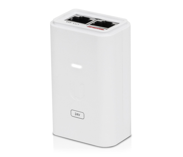 Ubiquiti POE-24-7W-G-WH Zasilacz PoE 24V 0,3A 7W Gigabit Biały - 1573629 - zdjęcie